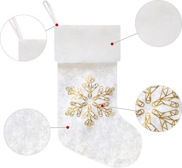 Christmas Stockings Gold Pattern - 图片 5