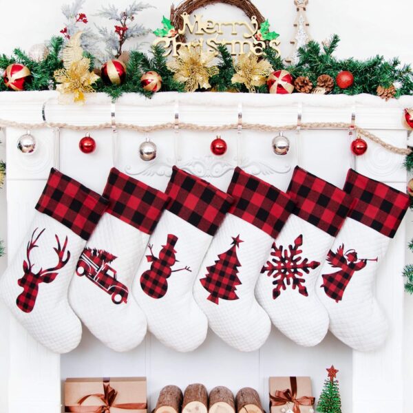 Christmas Stockings Red Plaid