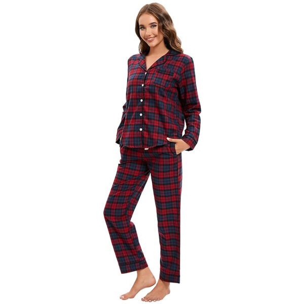 W030 Women's Pajamas Set Two-piece - 图片 2