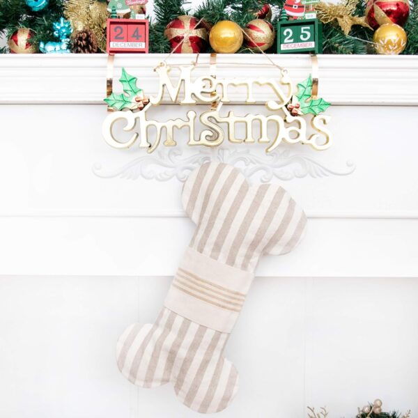 Dog Bone Pet Christmas Stockings - 图片 3