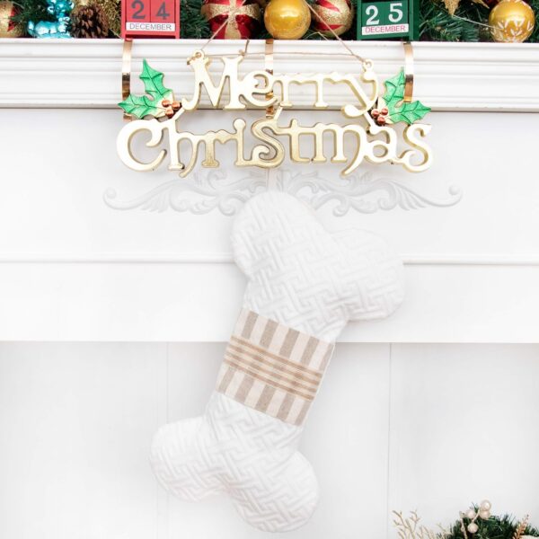 Dog Bone Pet Christmas Stockings - 图片 2