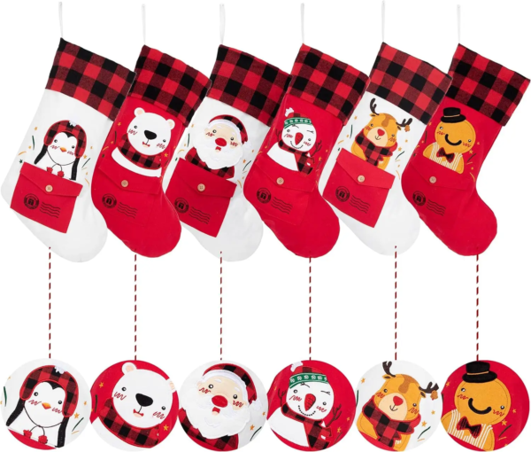 Christmas Stockings Buffalo Red Plaid - 图片 3