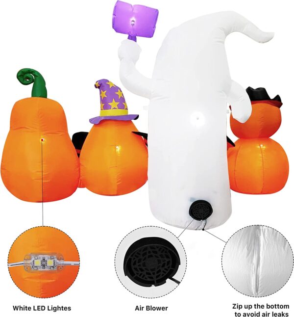 7Ft Ghost Halloween Inflatable - 图片 7