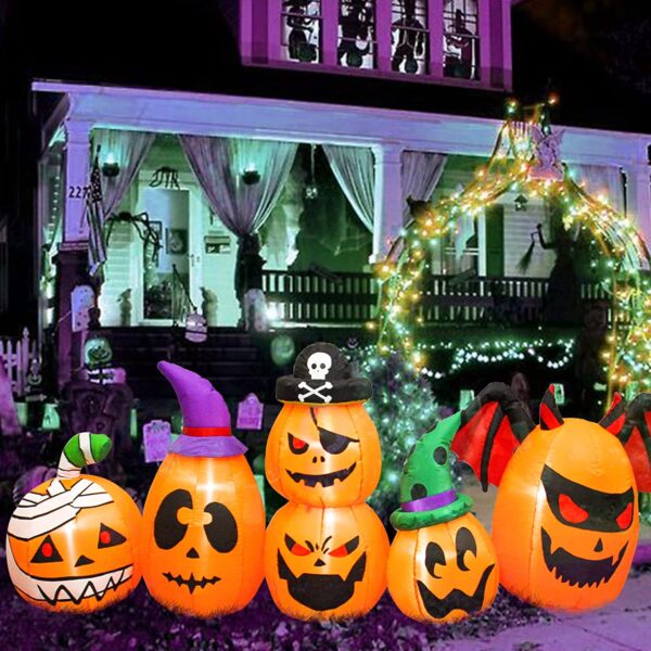 6 Pumpkins Halloween Inflatable - 图片 2