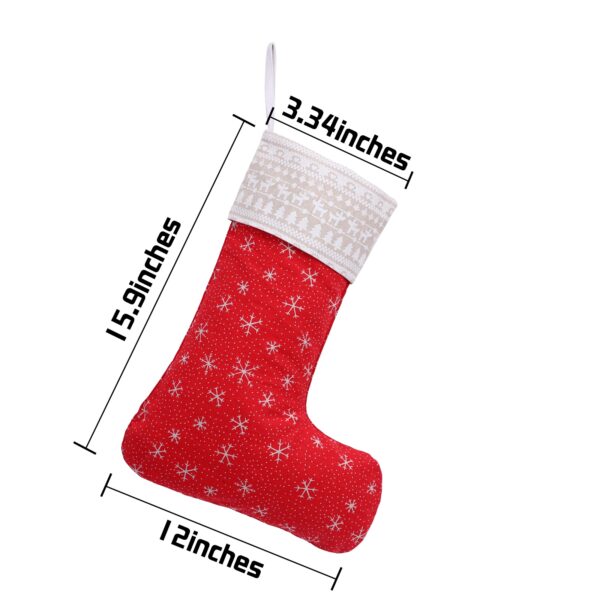 Plaids Cotton Christmas Stocking - 图片 8