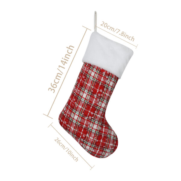 Christmas Stocking Plaid Snowflake - 图片 10