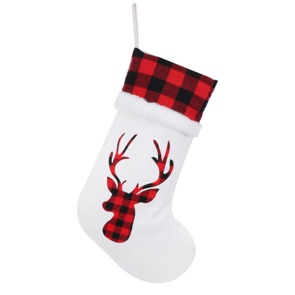 Black Plaid Christmas Stocking - 图片 6