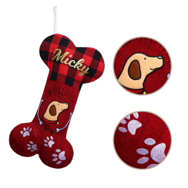 Dog Pet Christmas Stockings - 图片 2