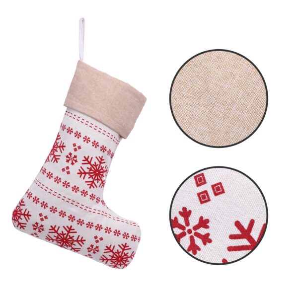 Plaids Cotton Christmas Stocking - 图片 3