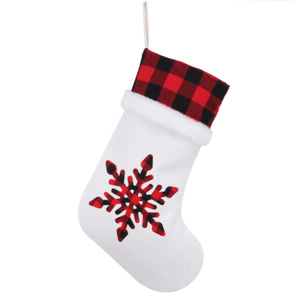 Black Plaid Christmas Stocking - 图片 4