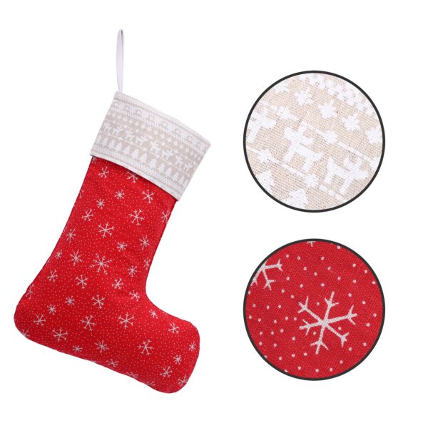 Plaids Cotton Christmas Stocking - 图片 7