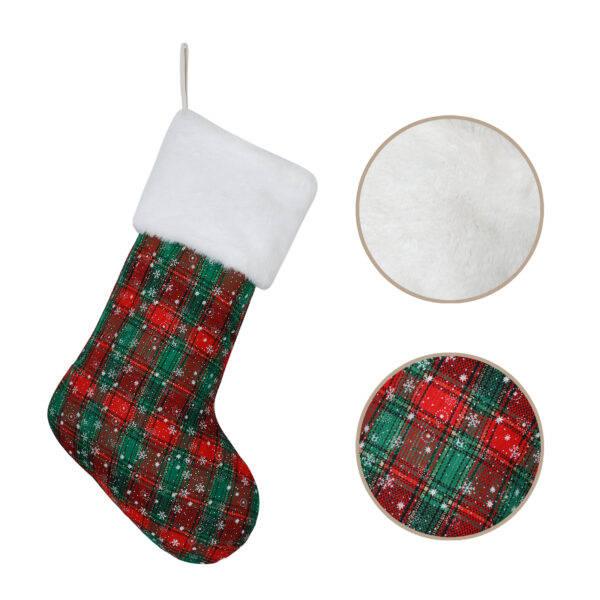 Christmas Stocking Plaid Snowflake - 图片 7