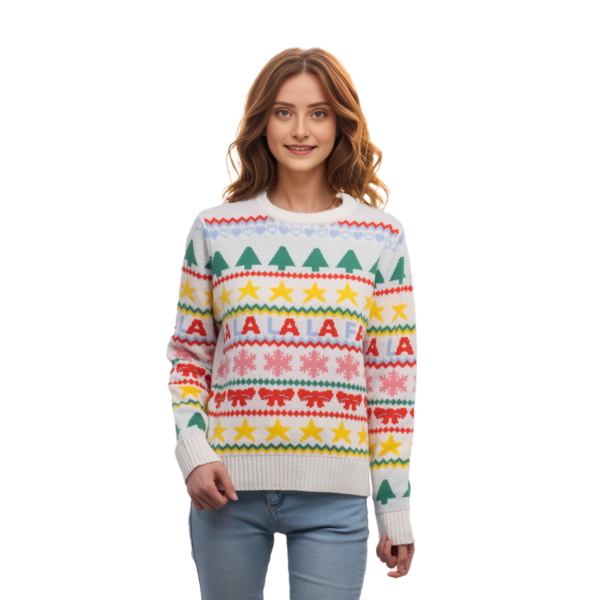 W005 Colored Line Ugly Christmas Sweaters - 图片 3