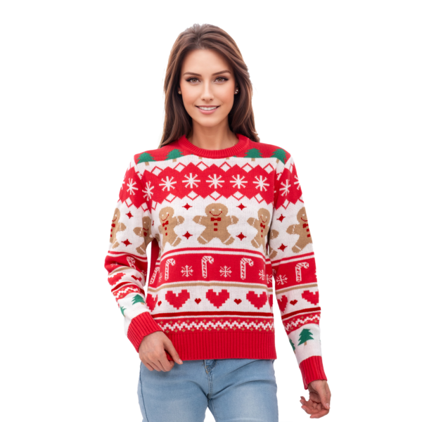 W006 Gingerbread Ugly Christmas Sweaters - 图片 2