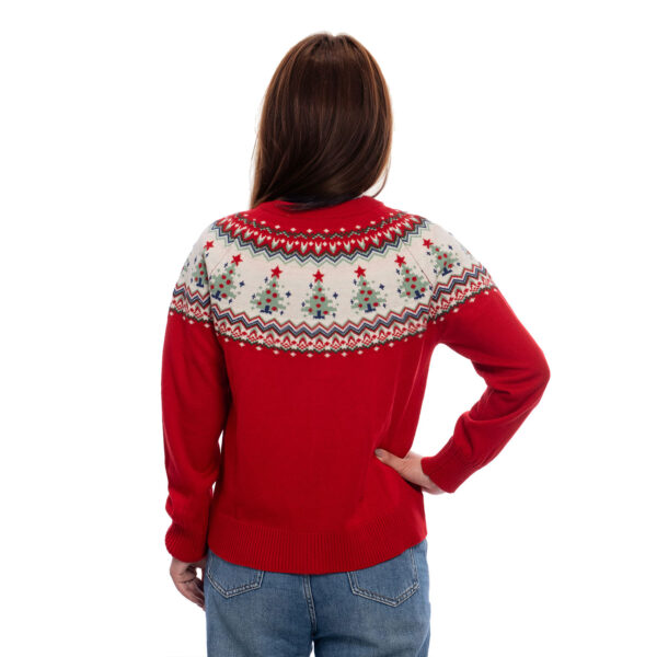 W009 Vintage Red Tree Ugly Christmas Sweaters - 图片 4