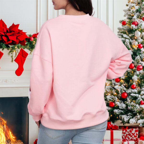 Sequin Santa Pink Christmas Sweatshirt - 图片 2