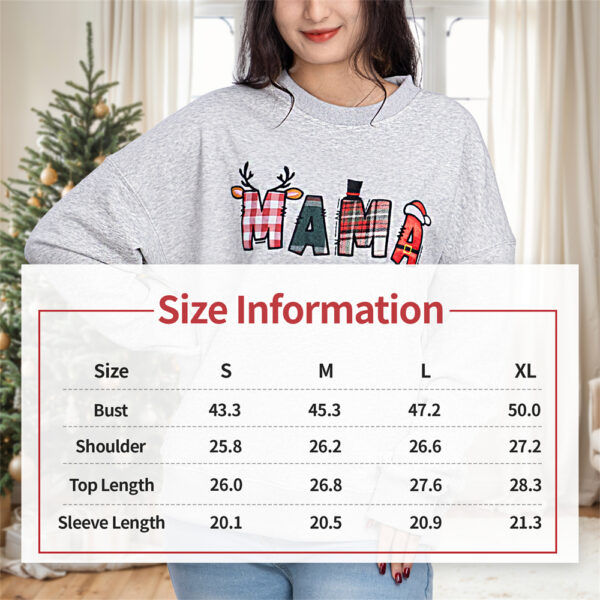 MAMA Gray Christmas Sweathshirt - 图片 3