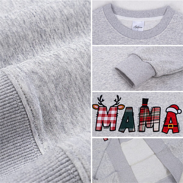 MAMA Gray Christmas Sweathshirt - 图片 4