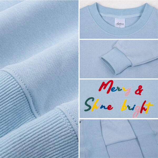 Merry & Shine Bright Blue Christmas Sweathshirt - 图片 4